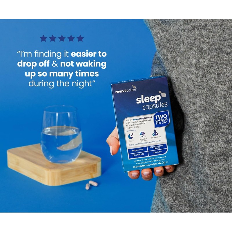 Revive Active Sleep Capsules - Magnesium, Montmorency Cherry, Chamomile &