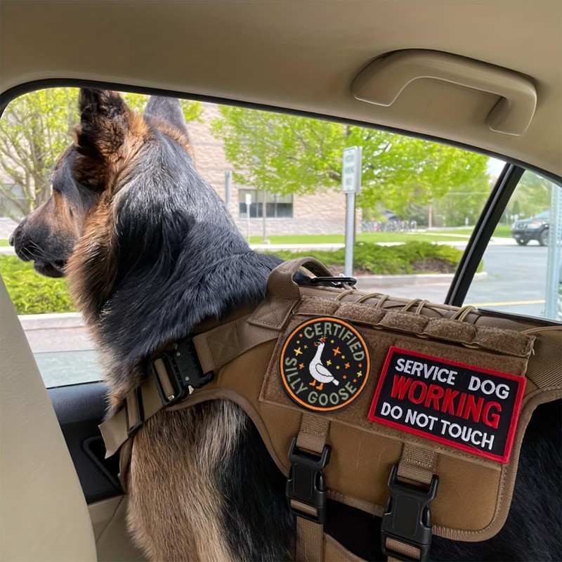 2 PCS Funny Goose Removable Tactical Hook Loop Embroidered Cute