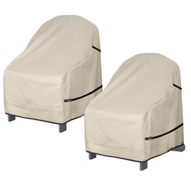 Porch Shield Waterproof Patio Adirondack Chair Cover 2 Pack Fits Outdoor Chairs 32W x 34D x 36H inch, Beige
