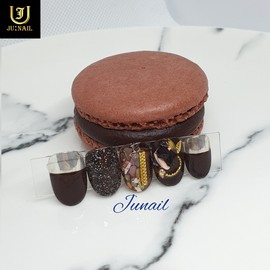 Choco Choco Handmade Nail Tips - Long Ballerina / 초코초코 수제네일팁 - 롱발레리나