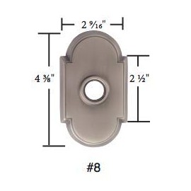 EMTEK #8 Rosette Privacy Set with Matching Finish Wembley Lever - Available in 7 Finishes - Choice of Left/Right Handing - 8208WMRHUS15 - Right Handed (RH) - Satin Nickel (US15)