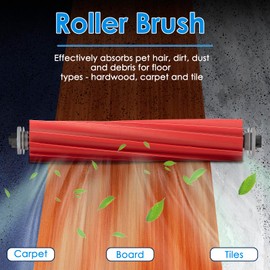 (13 Pack) QRevo S Replacement Parts Compatible with Roborock Qrevo S, Qrevo Pro, Qrevo MaxV, QRevo Plus Robot Vacuum, 1 Roller Brush, 4 Black Side Brushes, 3 Dust Bags, 3 HEPA Filters, 2 Mop Pads