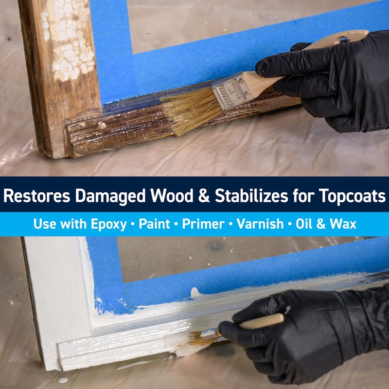 TotalBoat Clear Penetrating Epoxy Wood Sealer Stabilizer for Rot Repair