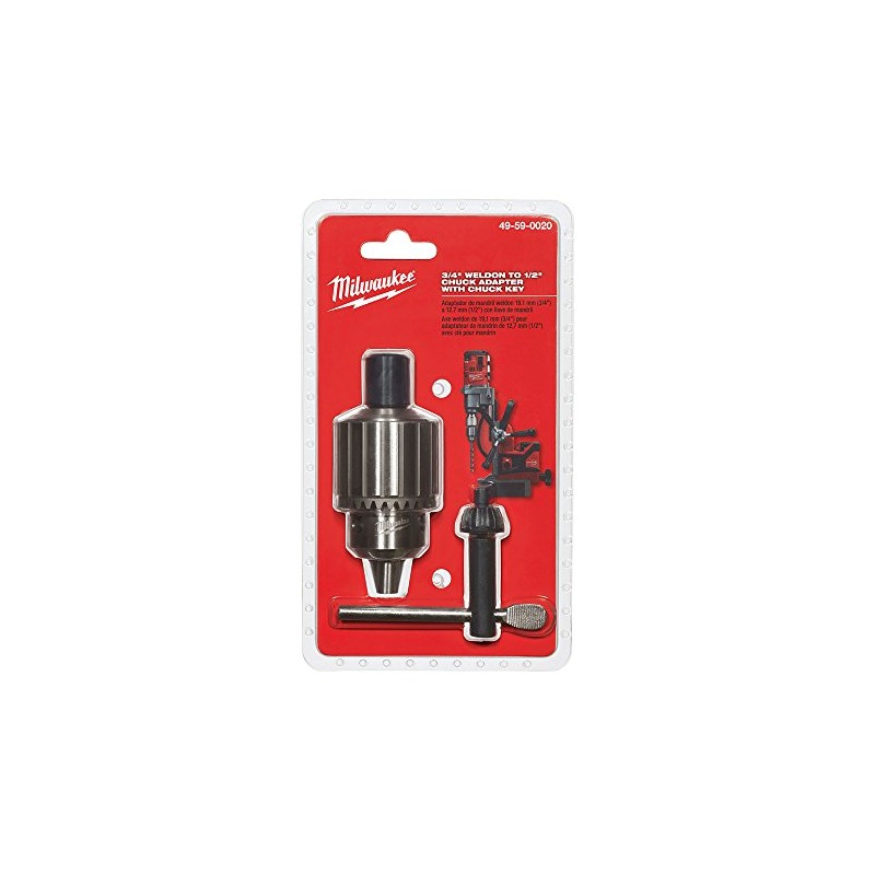 Milwaukee 49-59-0020 3/4" Weldon to 1/2" Chuck Adapter with Chuck