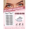 Eyelash Extensions Cluster Lashes Mixed 10-13 mm Individual Eyelashes D