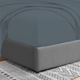 Comfy Nights Extra Deep 16"(40cm) Super King Fitted Sheet Non Iron Soft Microfibre Wrinkled Free Deep Fitted Sheet (Charcoal, Super King)