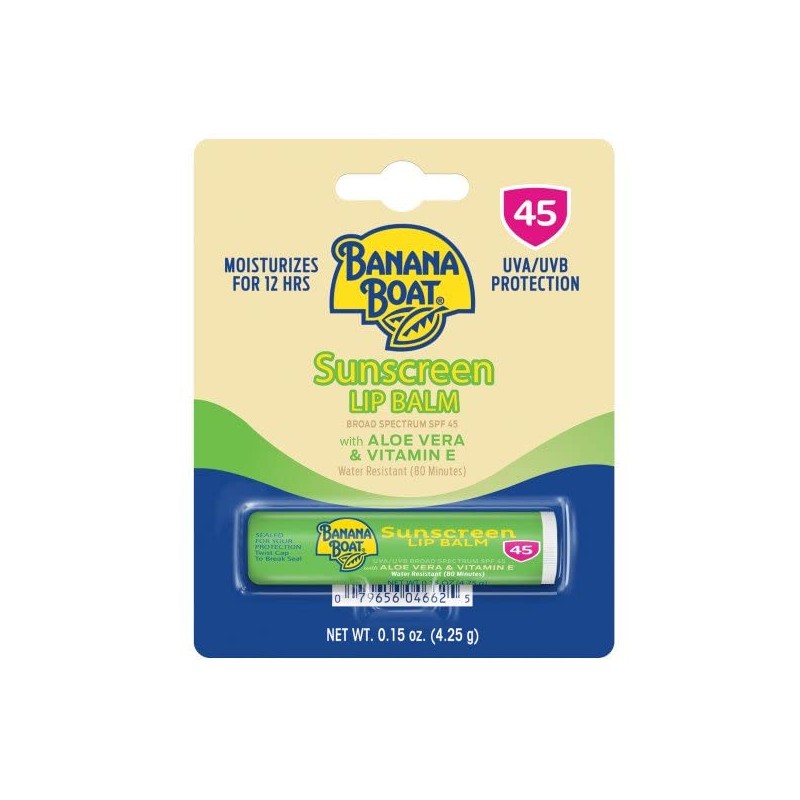 Banana Boat Aloe Vera with Vitamin E Sunscreen Lip Balm,
