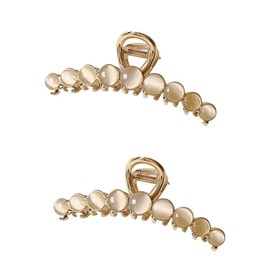 Baluue 2pcs Alloy Hair Claw Clip Chic Decorative Hair Clamp for Women and Girls for Everyday Hairstyles High-toughness Design for Bathing and Makeup Application