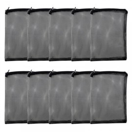MiOYOOW 10 Pieces Aquarium Media Mesh Filter Bag Fish Tank Mesh Bags with Zip Filter Media Bag for Aquarium Swimming Pool Pond (Coarse/Fine Mesh)
