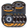 POWERTEC 4-1/2" Zirconia Flap Discs - 20-Pack Assorted Grits (40/60/80/120)