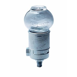 Trico Standard Glass Opto-Matic Oiler, 8 oz Reservoir Capacity, 1/4" NPT Male, 3-3/16" Diameter x 6-11/16" Height
