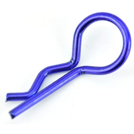 Apex RC Products Blue 1/10 Large Bent RC Anodized Body Clips - 25pcs #4031BL