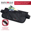 Maple Leaf Travel - Double Pocket Money Belt - Black