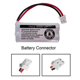 NEAFAZA BT162342/BT262342 Cordless Phone Battery 2.4v 600Mah Ni-Mh BT183342/BT283342 BT166342/BT266342 CS6114 CS6419 CS6719 CL80111 EL52300 Telephone Battery Pack (2 Pack)