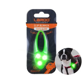 Dog Collar Light, LaRoo Clip on Collars Charms Silicone Waterproof Necklaces Blinker Pendants Safety Lights for Night Walking, 3 Flashing Modes Light for Pet Cats Dogs Collar