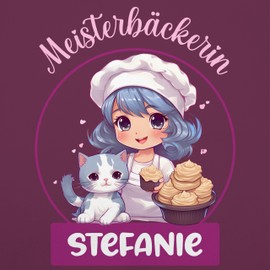 Geschenk mit Namen personalisiert by Shirtracer - Apron - Baking Apron Women - Master Baker with Name I Gift Baking I Hobby Baker, 3 Sage Green