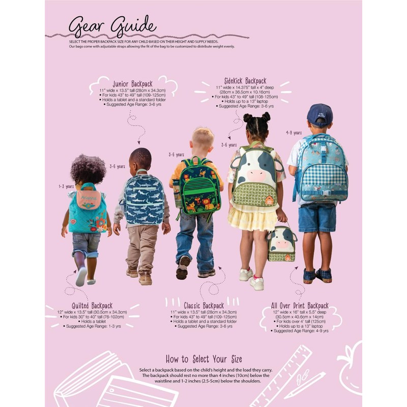 Stephen Joseph Boys Quilted Backpack, Green, One Size