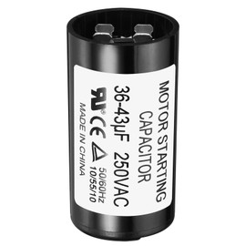 Patikil Condensador de arranque del motor, 36-43uF/Mfd 250V 50/60Hz CD60 Run Capacitor
