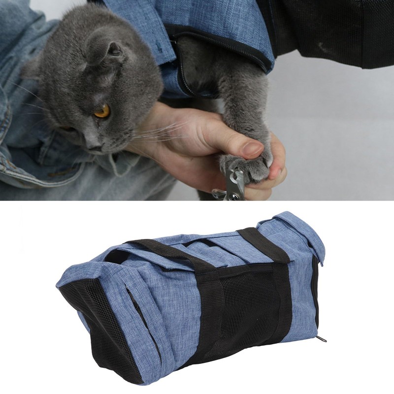 KUIDAMOS Pet Cat Grooming Bag, Adjustable Cat Shower Bag, Cat