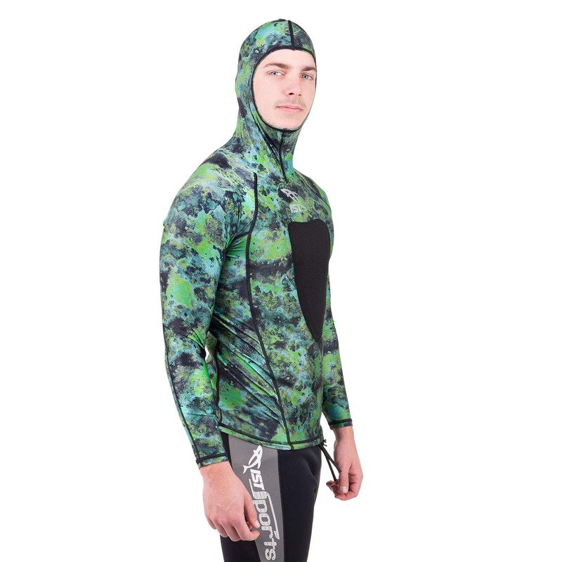 IST Hooded Spearfishing Rashguard with Loading Pad