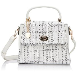NAEMI Women's Shopper Handbag, White multi-coloured