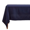 HOMESCAPES Blue Table Cloth, Plain Cotton Tablecloth, Square, Handcrafted &