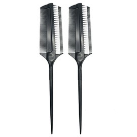 Beaupretty Double Hair Dye Brush, Root Brush, Hair Dye Brushes, Hair Colour Brush with Needle, Razor Combs for Hair, Hair Dye Comb, Hair Brush, Double Head Hair Dye Miss