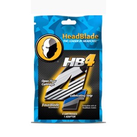 HeadBlade Men's HB4 Refill Shaving Razor Blades (4 Blades)