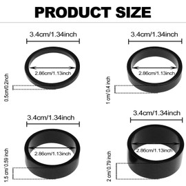 BEANPRECOY 8PCS Bicycle Headset Spacer Bike Front Stem Fork Washer Aluminum Alloy Bicycle Handlebar Spacers Front Stem Fork Washer 5mm/10mm/15mm/20mm for MTB BMX Road Bike