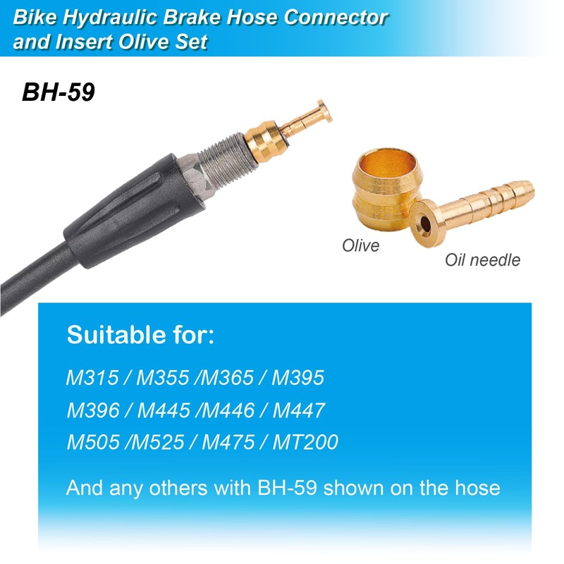 VANSIHO (10 set) Bicycle Brake Olive and Brass Insert Kit