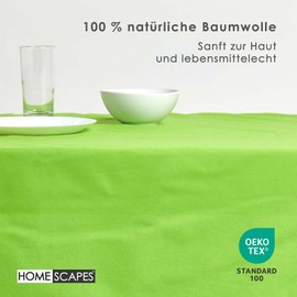 Plain Cotton Lime Tablecloth, 54 x 70