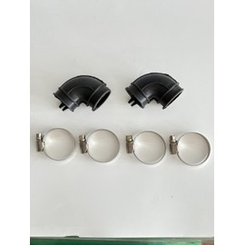 2Pcs WD24x33918 Dishwasher Circulation Pump Elbow Hose And Clamp Kit For GE Dishwasher drain hose WD19X25460 WD19X25700 dishwasher elbow hose kit,dishwasher pump to sump elbow hose