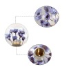 Unbranded Universal Round Ball Crystal Real Purple Flower Manual Gear