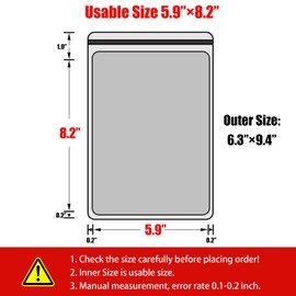 100 Pieces Resealable Mylar Bags, Smell Proof Bags with Clear Window for Food Storage Party Favor Packaging Small Business(Gradient Purple, 6.3×7.8 Inch)