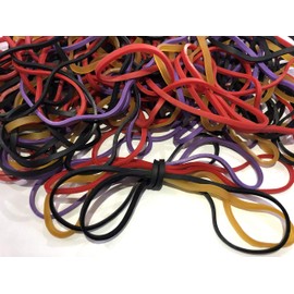 Rubber Bands, Size 117 (7" x 1/8''), Colorful Non Latex Large Rubber Band Bulk Elastic Stretchable, Durable Elastic Band Loops for Files Folders Bank Paper Bills Money, Office or Home use, 50g/Bag