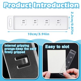 Sinmoe Swipe Badge Holder ID Holder Half Card Vertical Half Card Clear Plastic Swipe Card Holder Half Side ID Holder Hard Easy Slide Badge Holder with Gripper for Swiping ID Credit Name Card (20 Pack)