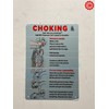 CHOKING POSTER SIGN- Resturant choking sign (ALUMINIUM, REFLECTIVE. 7X10 INCH,HEAVY