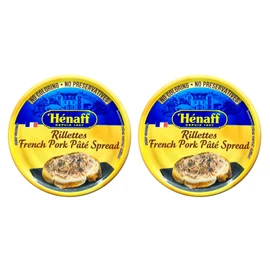 Henaff French Imported Pork Pates 2 Packs (Rillettes Pork Pate Spread)