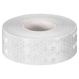 HARFINGTON Reflective Tape 1" x33ft Adhesive Night Safety Warning Tapes Outdoor Bicycle Adhesive Reflector Stickers for Vehicles Trailers Trucks Bike Cars Signs, White