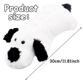 YEIUZPT 30cm Dog Hugging Pillow Sleeping Dog Hugging Cute Plush Stuffed Dog Pillow Soft Stuffed Dog Sleeping Hugging Dog Plush Toy Black & White Dog for Kids Adults