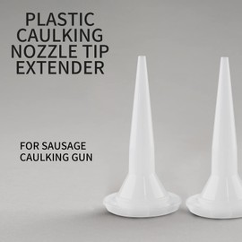 12Pcs Caulking Nozzle Cones Nozzles for Sausage Caulking Gun, Epoxy Piston Caulking Gun Tip Replacement Extension Tool