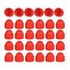 M6 Plastic Nut and Bolt Protection Dome Cover, Red Hex