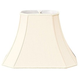 Royal Designs Rectangle Bell w Cut Corners Designer Lamp Shade, Eggshell, (4.5 x 5.5) x (7.5 x 10) x 8