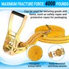 4Pack Heavy Duty Ratchet Straps, 2” 32Ft Ratchet Tie Down