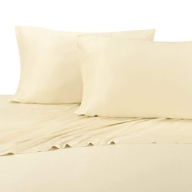 Royal Hotel Standard Size Ivory Silky Soft Bed Pillowcases 100% Bamboo Viscose 2PC Pillow Cases