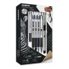 Zebra Stainless Steel Set Bolígrafos Y Portaminas De Acero Multicolor