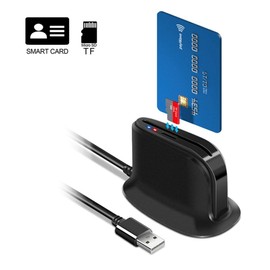 Peakloong USB Smart Card Reader ATM Tax Return IC Card ID Card ID Card Portable Convenient TF Card Reader ABS