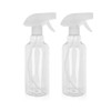 Hyshina Heavy Duty Clear Plastic Spray Bottles 500ml/17oz 2 Pack,