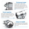 Exhaust Clamp, Tianher Double Clamp Pipe Connector Exhaust Pipe Connector