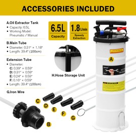 WNZ Transmission Oil Pump Extractor, Transmission Oil Pump, Manual Automotive Oil Filling System with 15PCS ATF Adapters (6L)